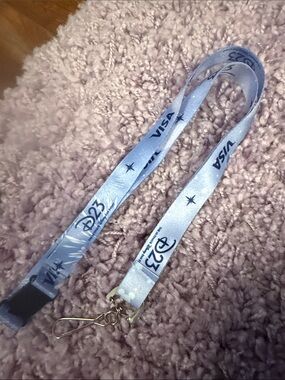 Disney D23 Light Blue Logo Lanyard with Clip